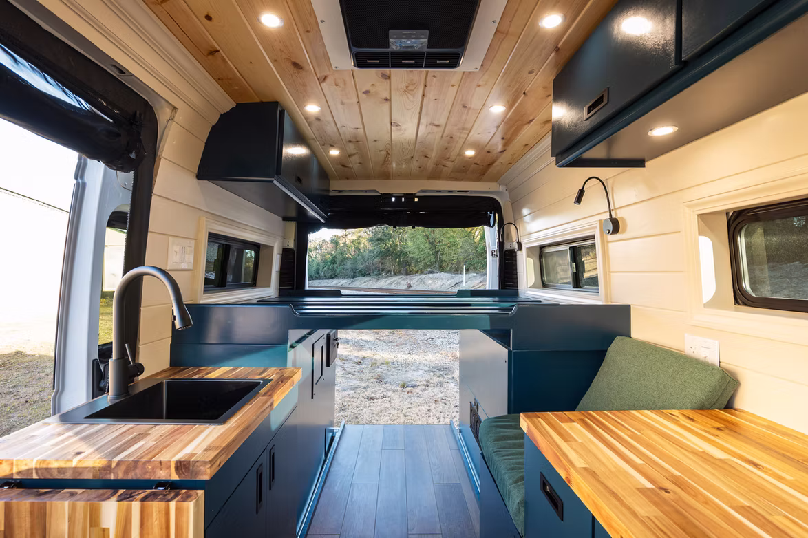Custom van cabinetry